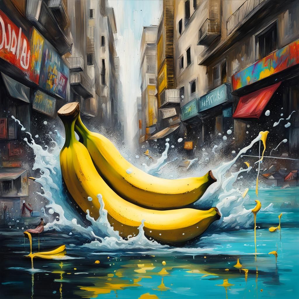 Banana Falls into Sea: Graffiti Street Art