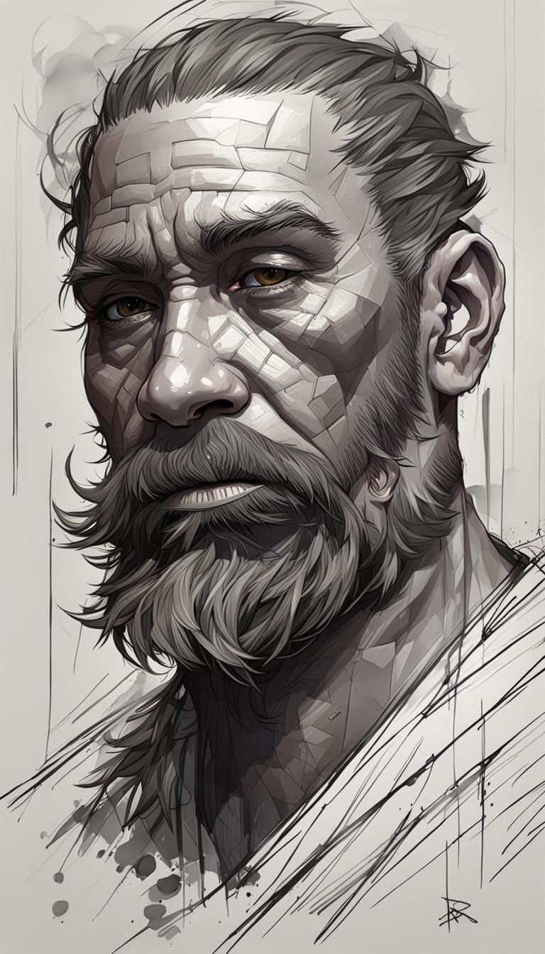 Gritty Sketchbook Portrait with Dynamic Lighting