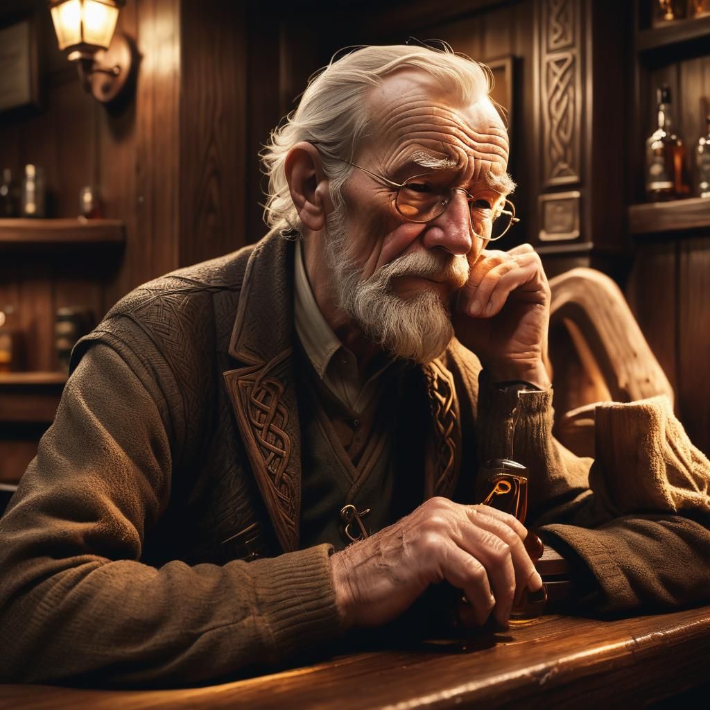Irish Pub: Weary Man's Whiskey in Hyperrealism