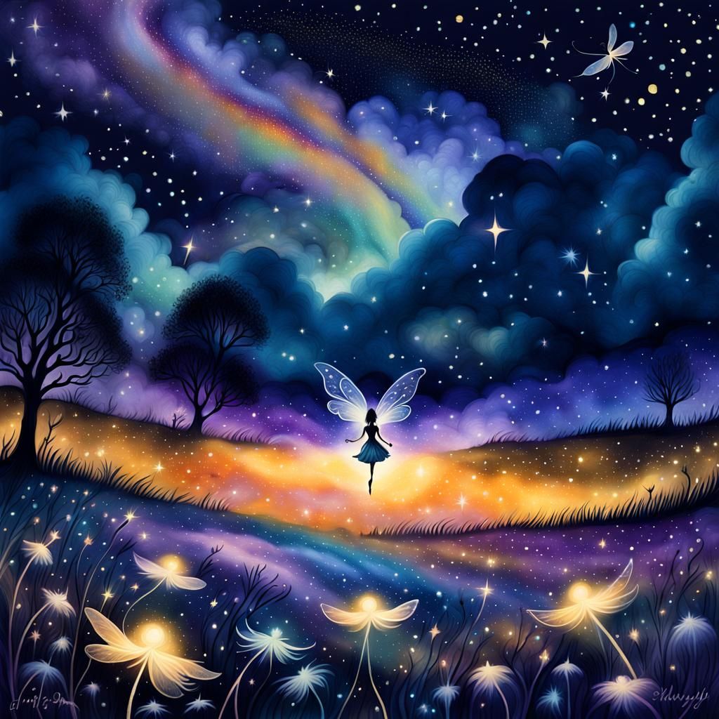 Fairies Dancing Under the Milky Way