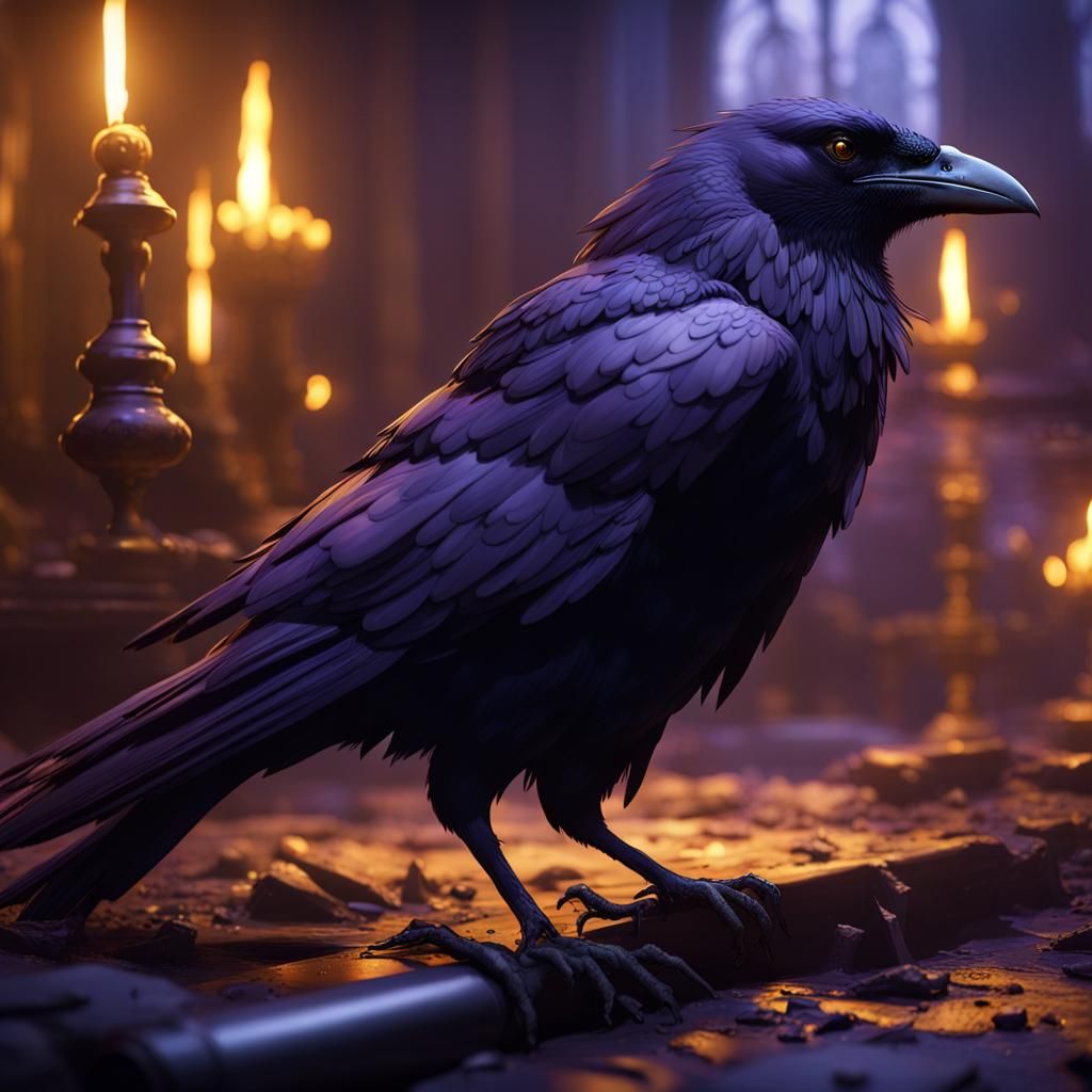 Murder of Crows in Dark Fantasy Style