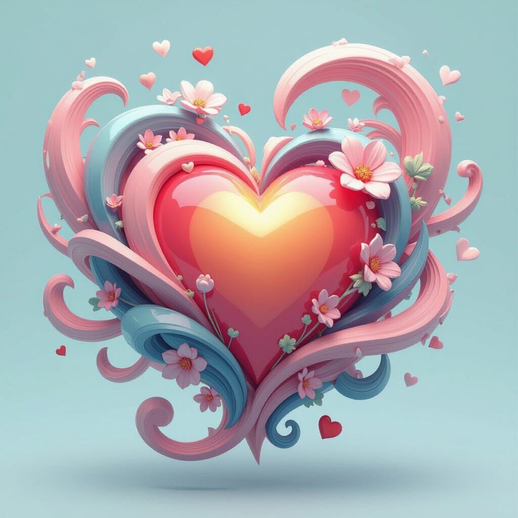 Vibrant Heart Overflowing with Joy, Anime Style