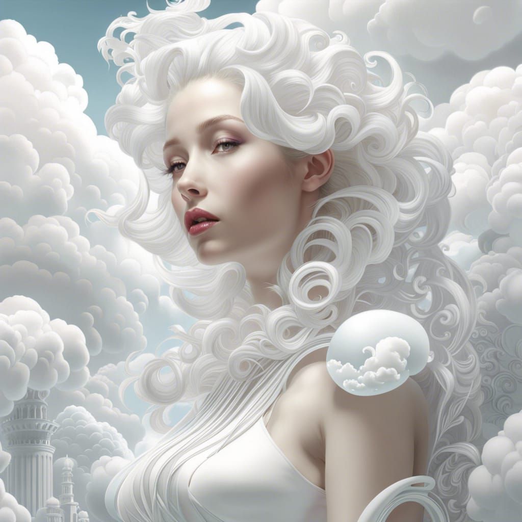 French Fantasy made of Clouds Prompt