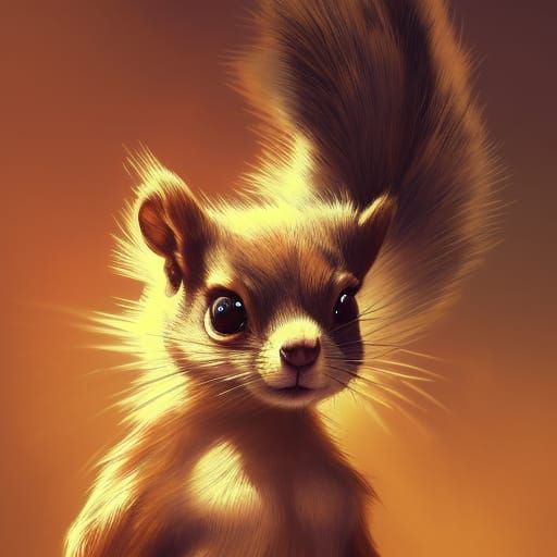 Steampunk Squirrel Portrait in High Resolution