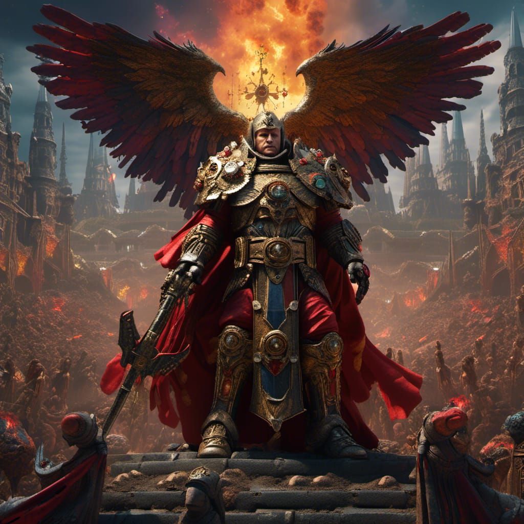God Emperor Putin: Warhammer 40K Art