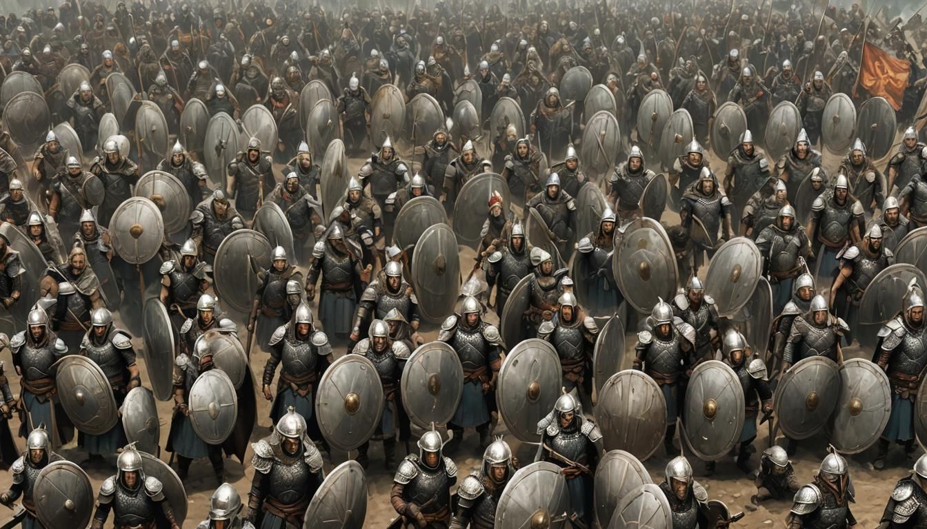 Nordthra Warriors United Against Storm in Digital Art