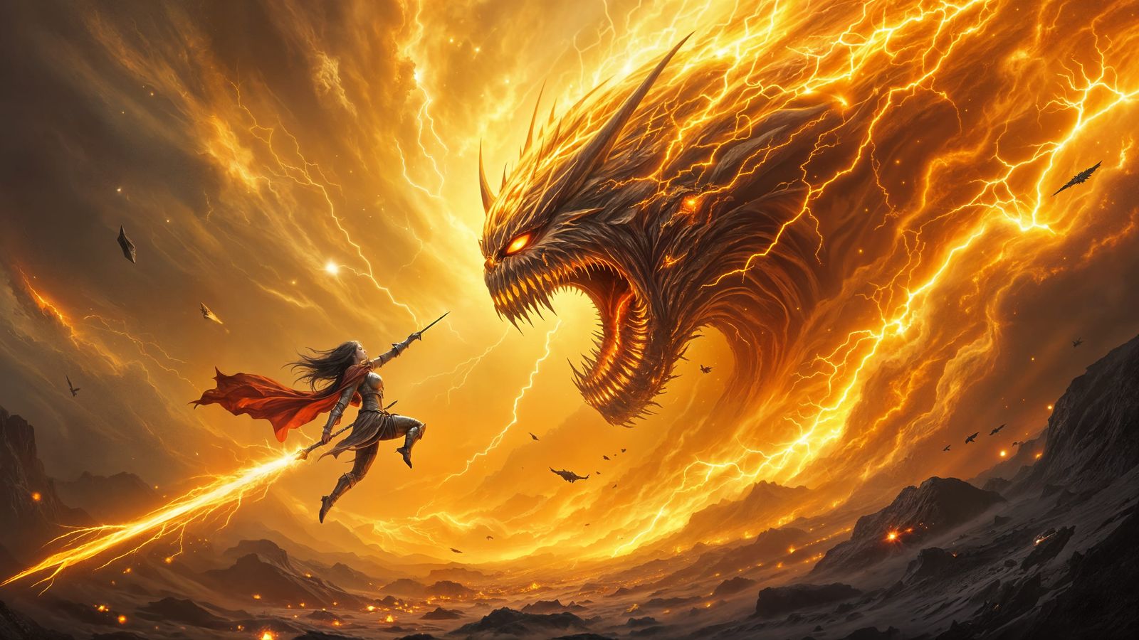 Goddess Warrior Overpowers Shadow Titan in Epic Battle