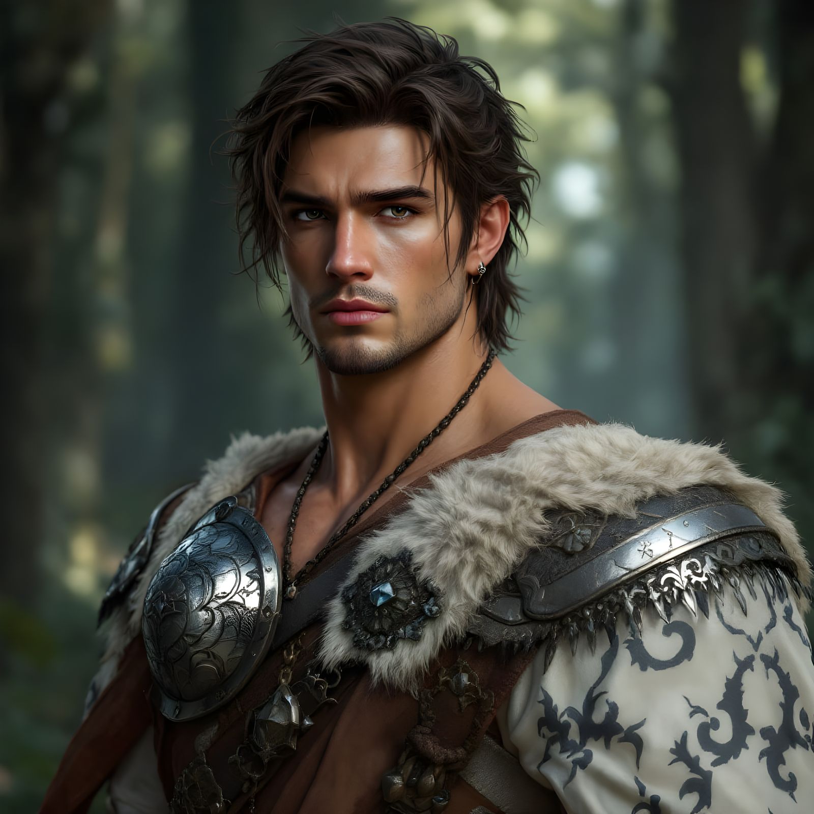 Muscular Barbarian in Triadic Colors