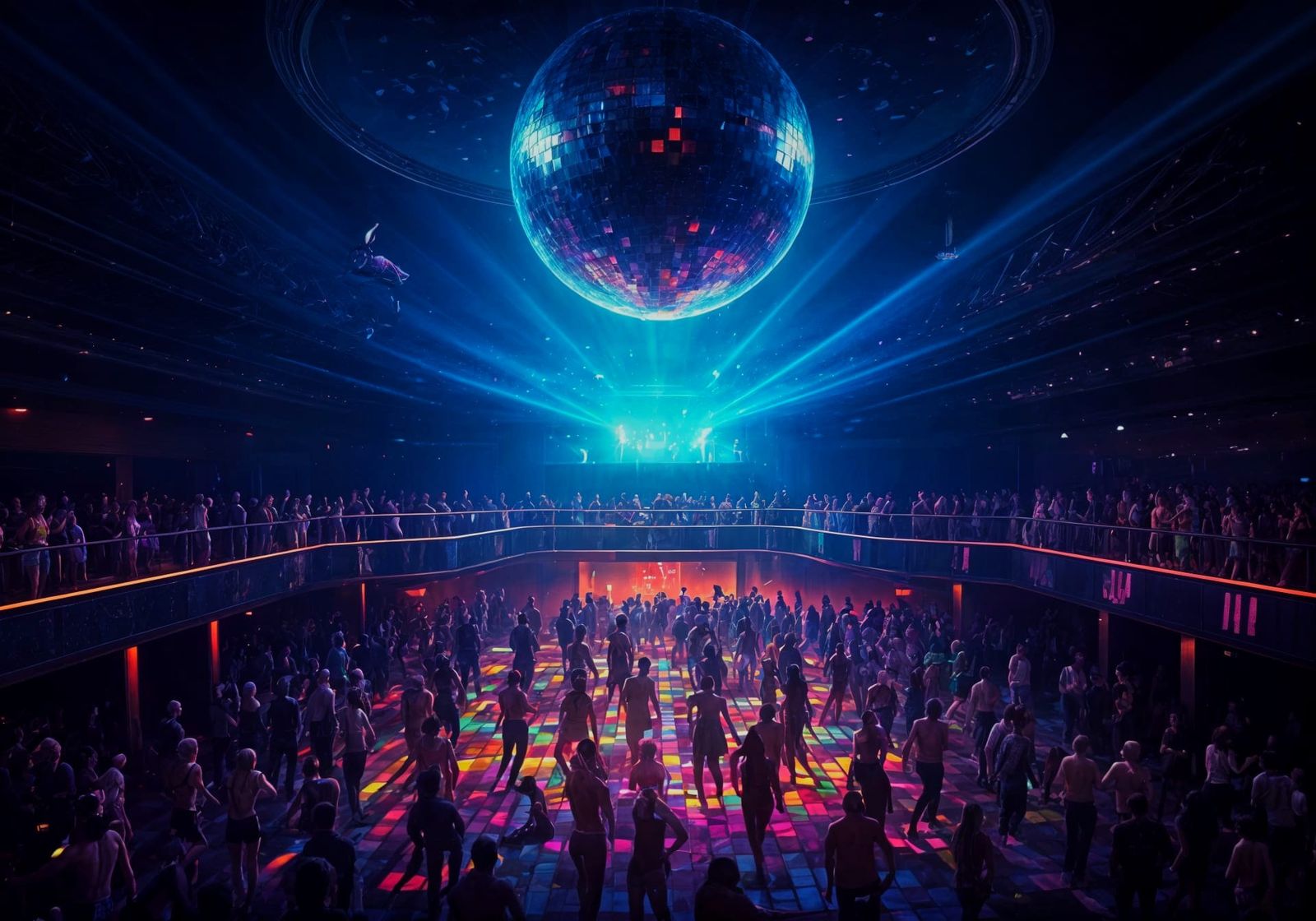 Electric Dreams in a Vibrant Discotheque