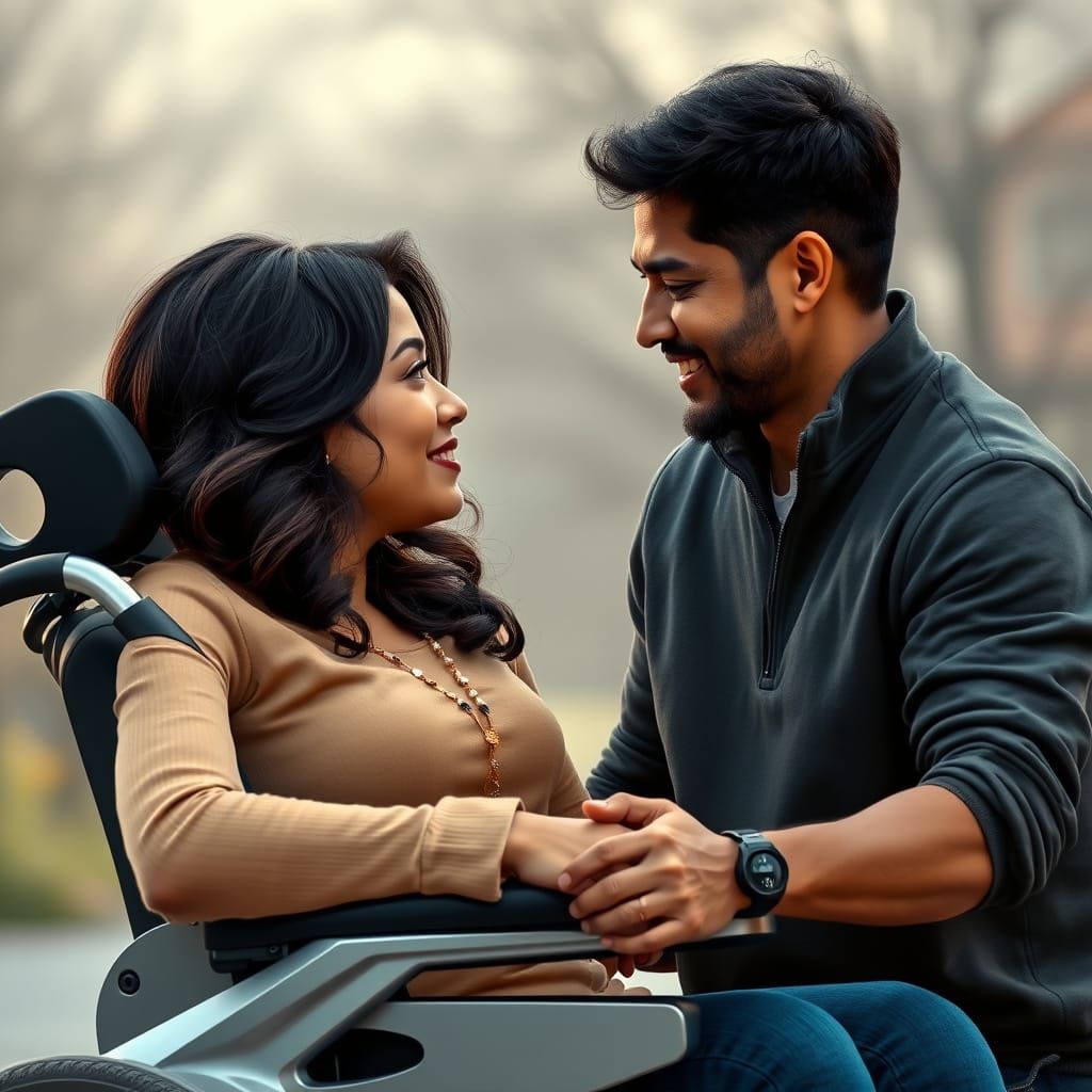 Love Beyond Borders: Tender Moment in Modern Fairy Tale