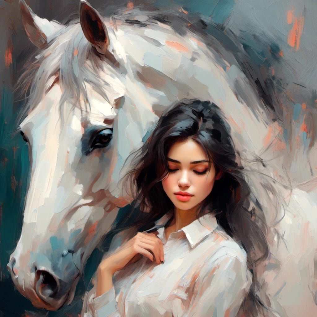 Woman Shares Intimate Moment with Horse