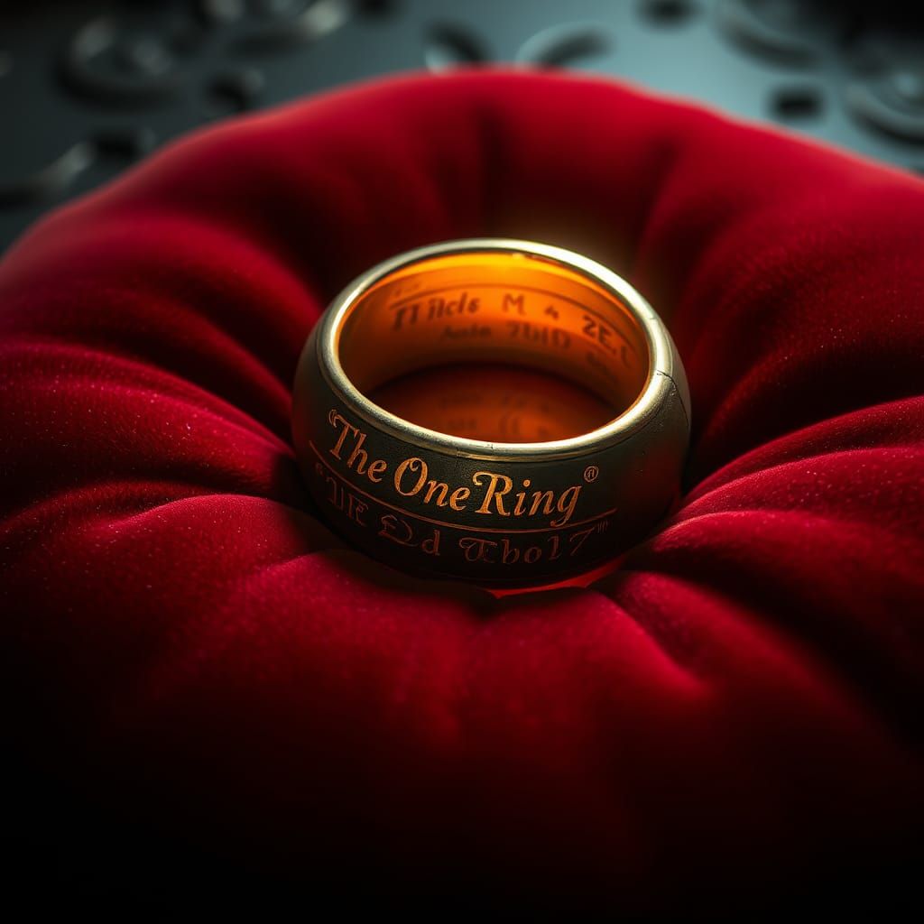 The One Ring on Crimson Pillow, Golden Glow