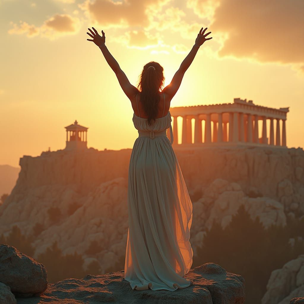 Athena Above Athens: A Cinematic Epic