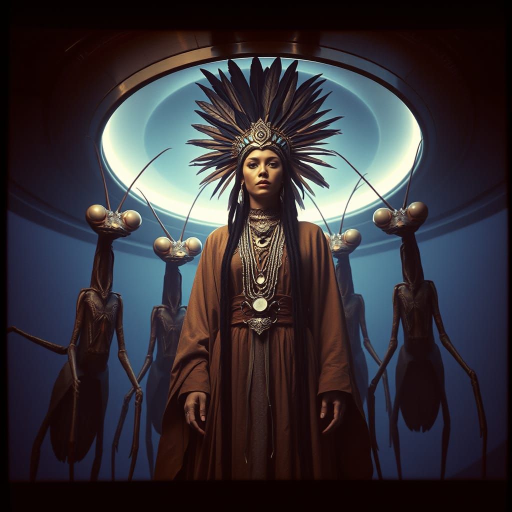 Surreal Shamanic Encounter in an Alien Landscape, in Cinemat...