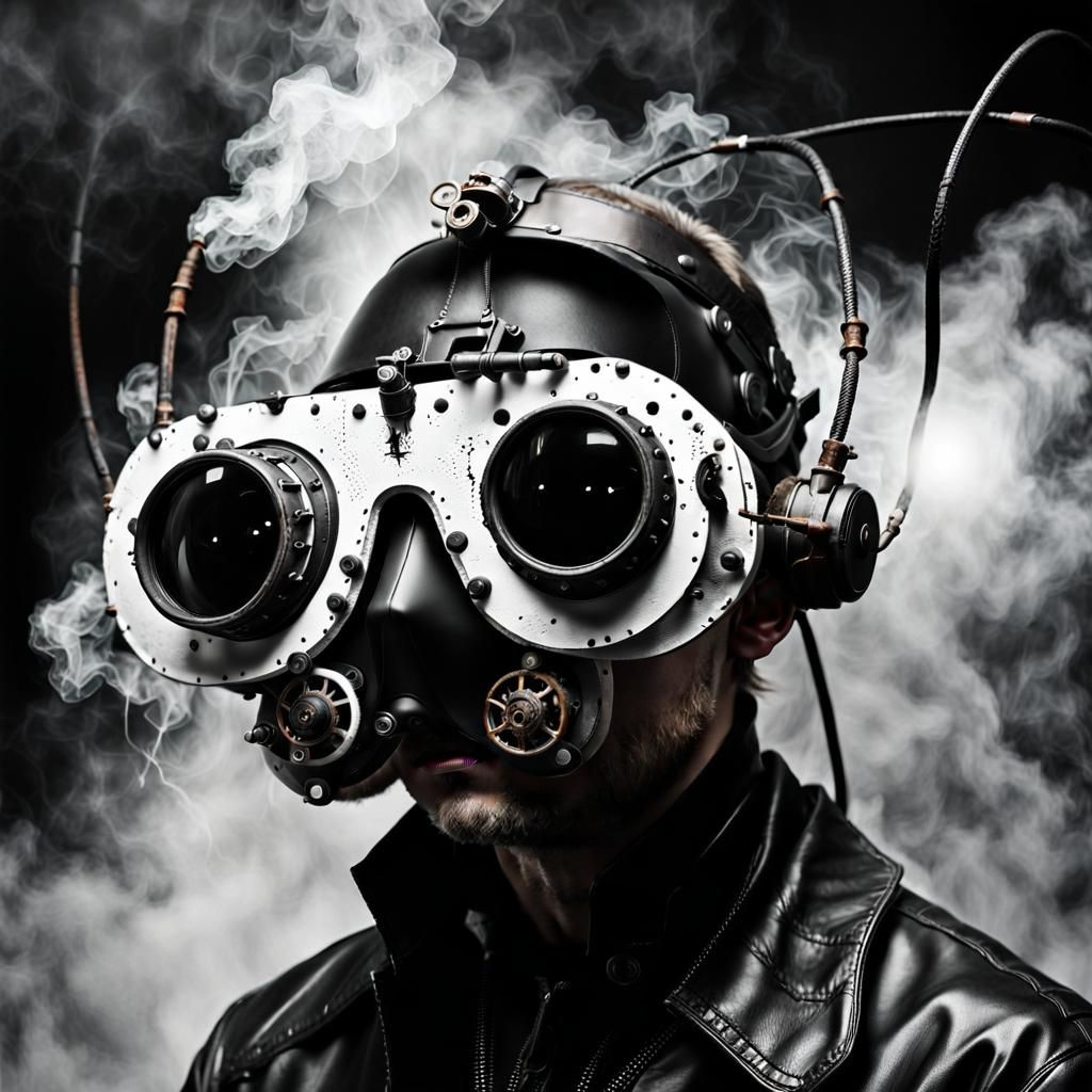 Steampunk VR Goggles in Industrial Ruins