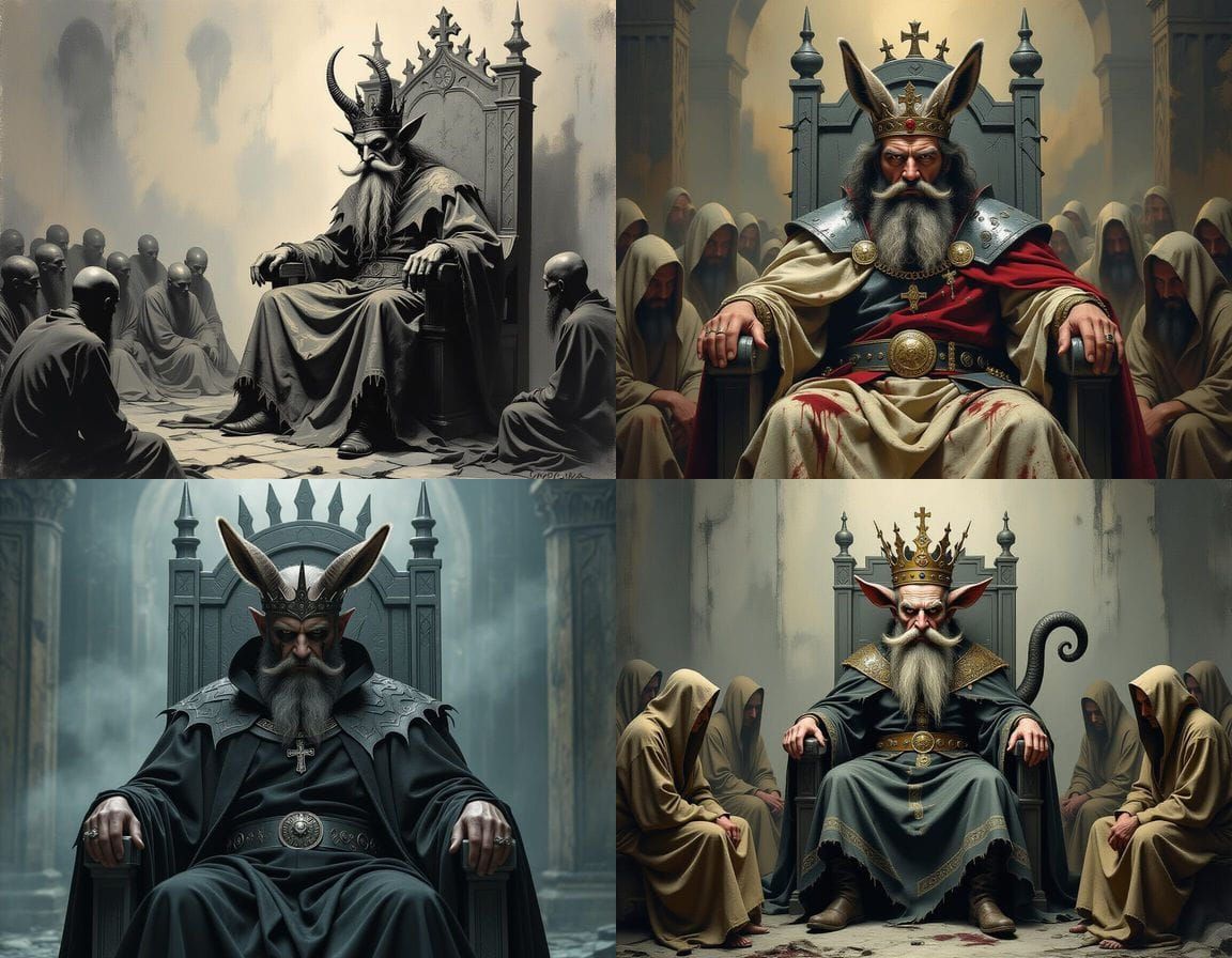 King of Hell Judging Damned Souls
