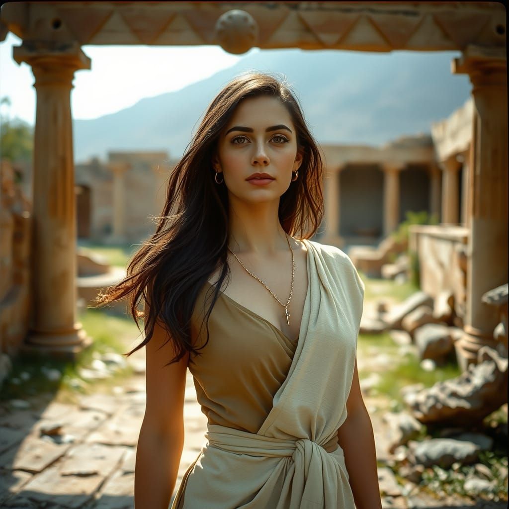 Woman in Ruins: Cinematic Portrait