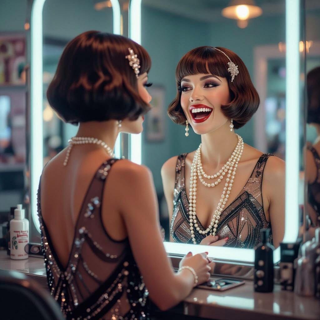 Roaring 20s Transwoman Radiates Joy