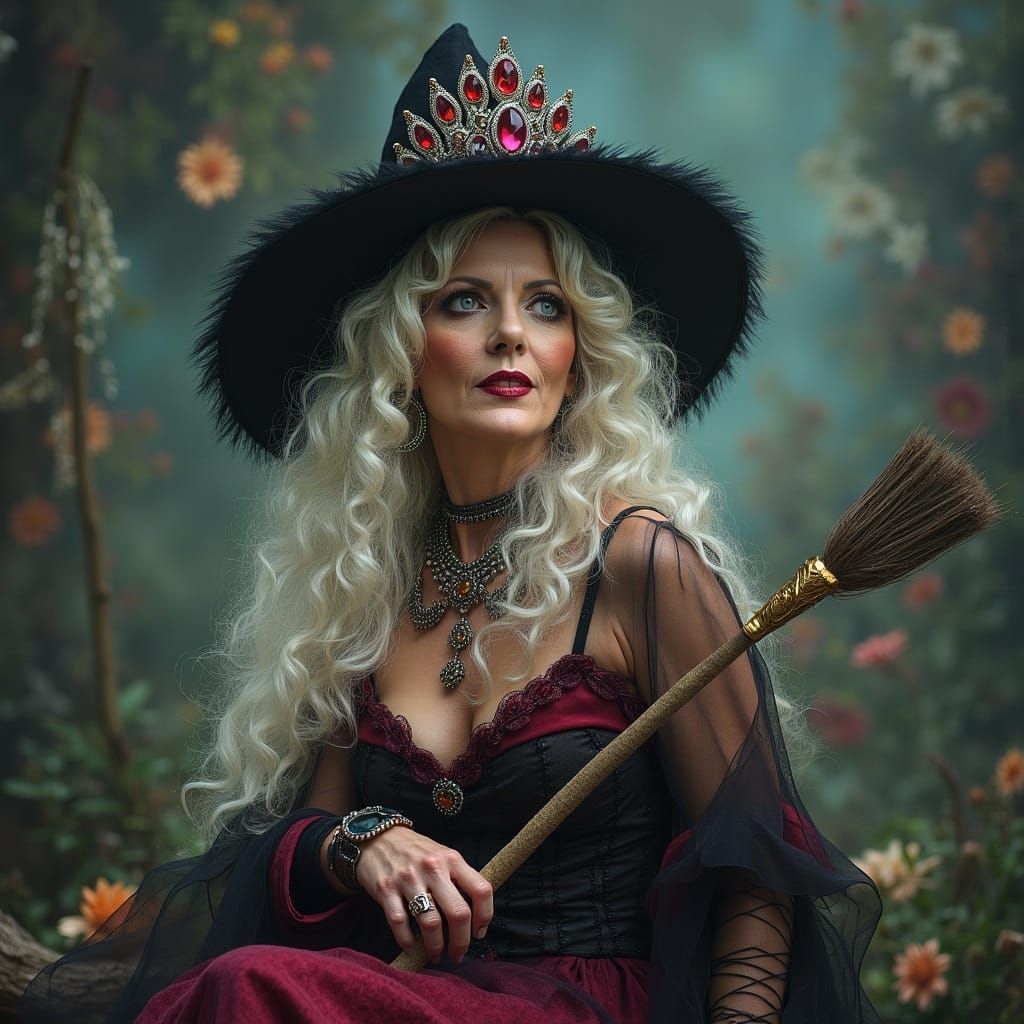 Gorgeous Witch Queen with Sparkling Crown