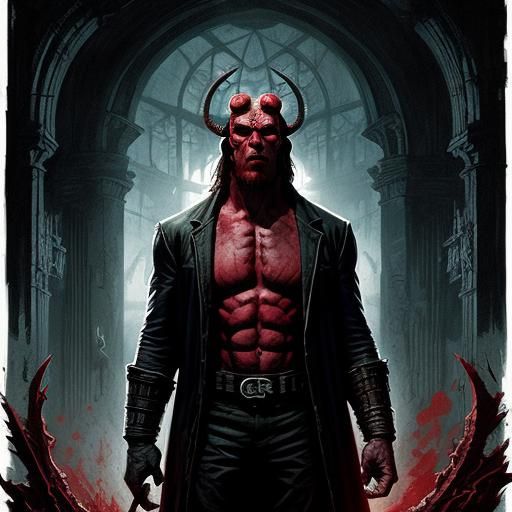 Hellboy in Horror Style