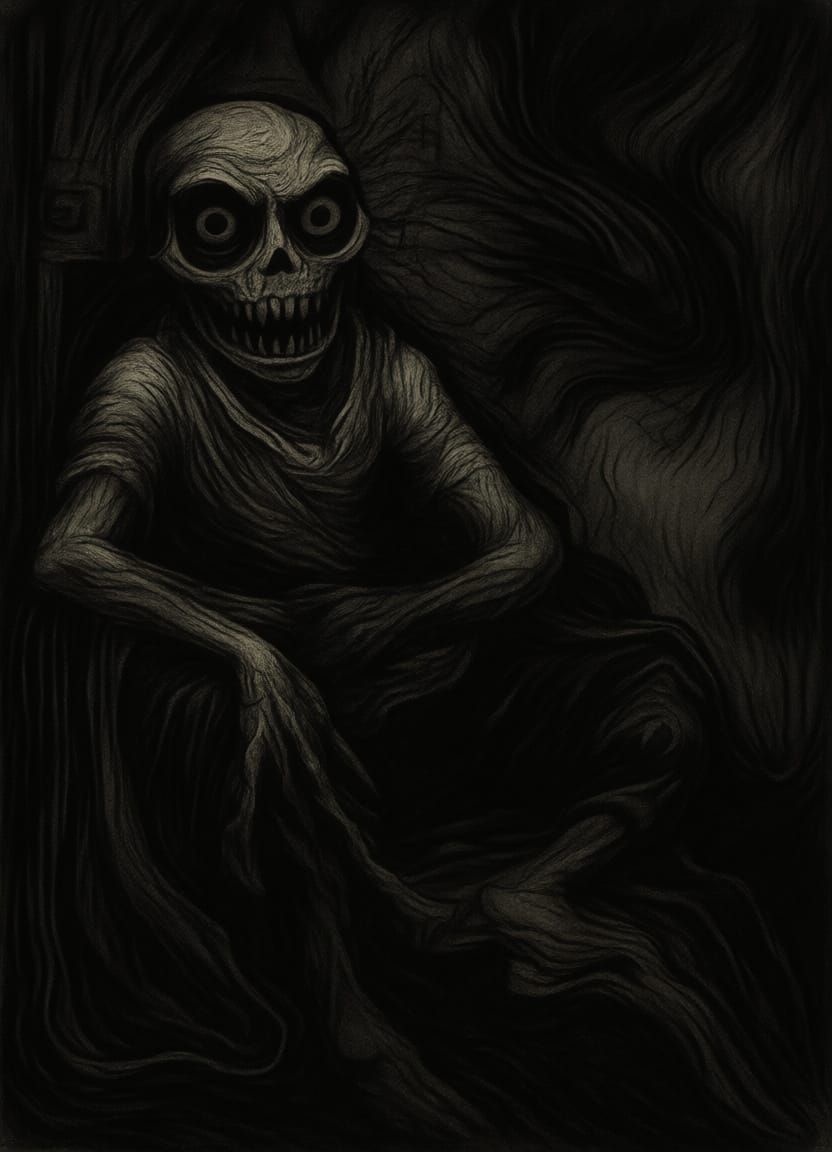 Sinister Horror Landscape in Gustave Doré Style