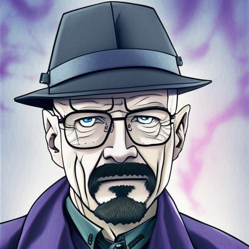 Walter White in Anime Style