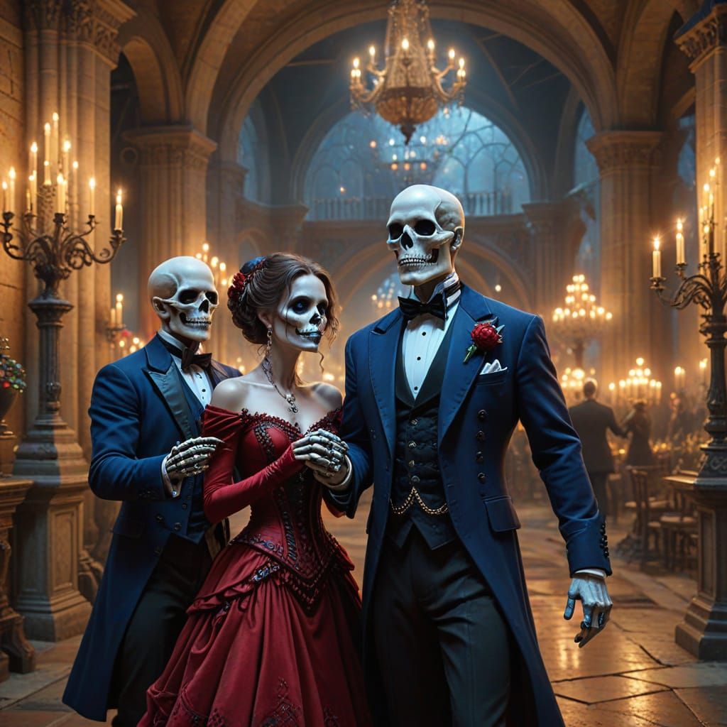Skeletons Dance at Haunted New Year's Ball
