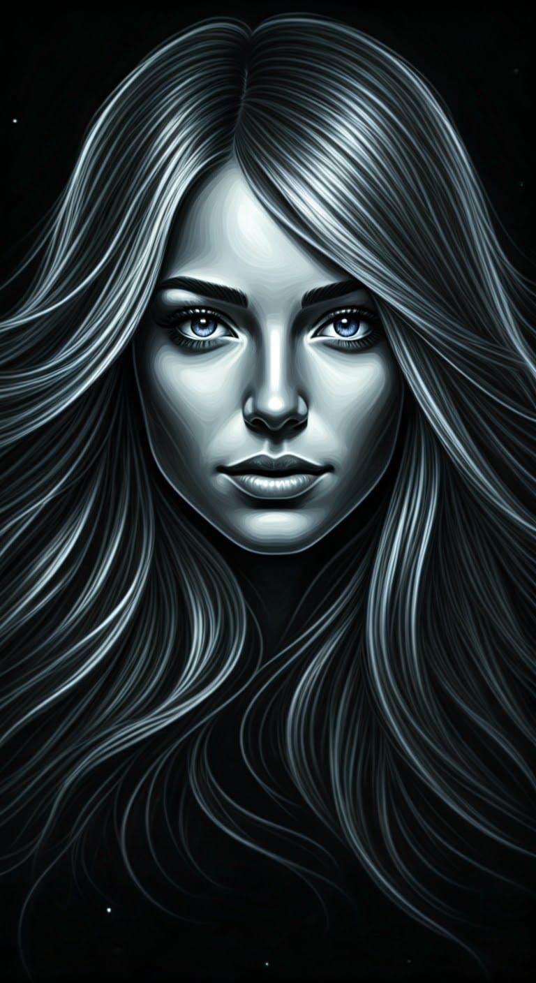 Ethereal Lady Illuminated in Radiant Light