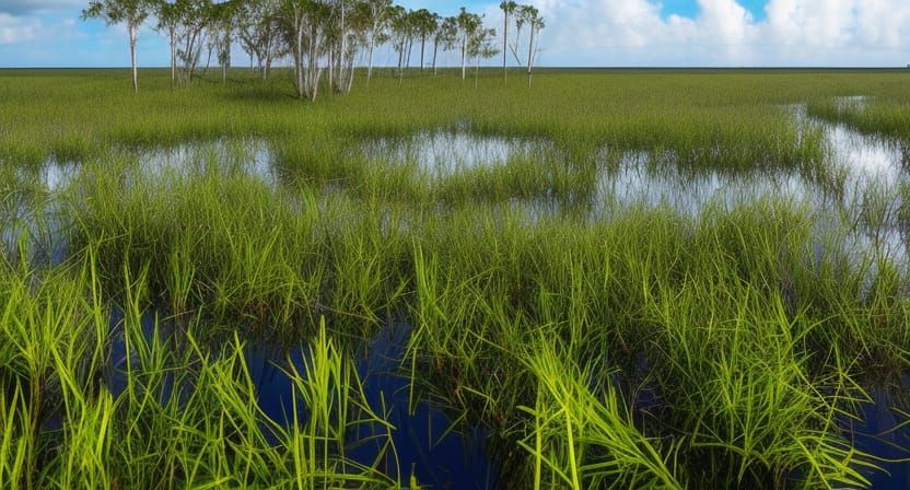 Florida Everglades with Rising Swamp Gas