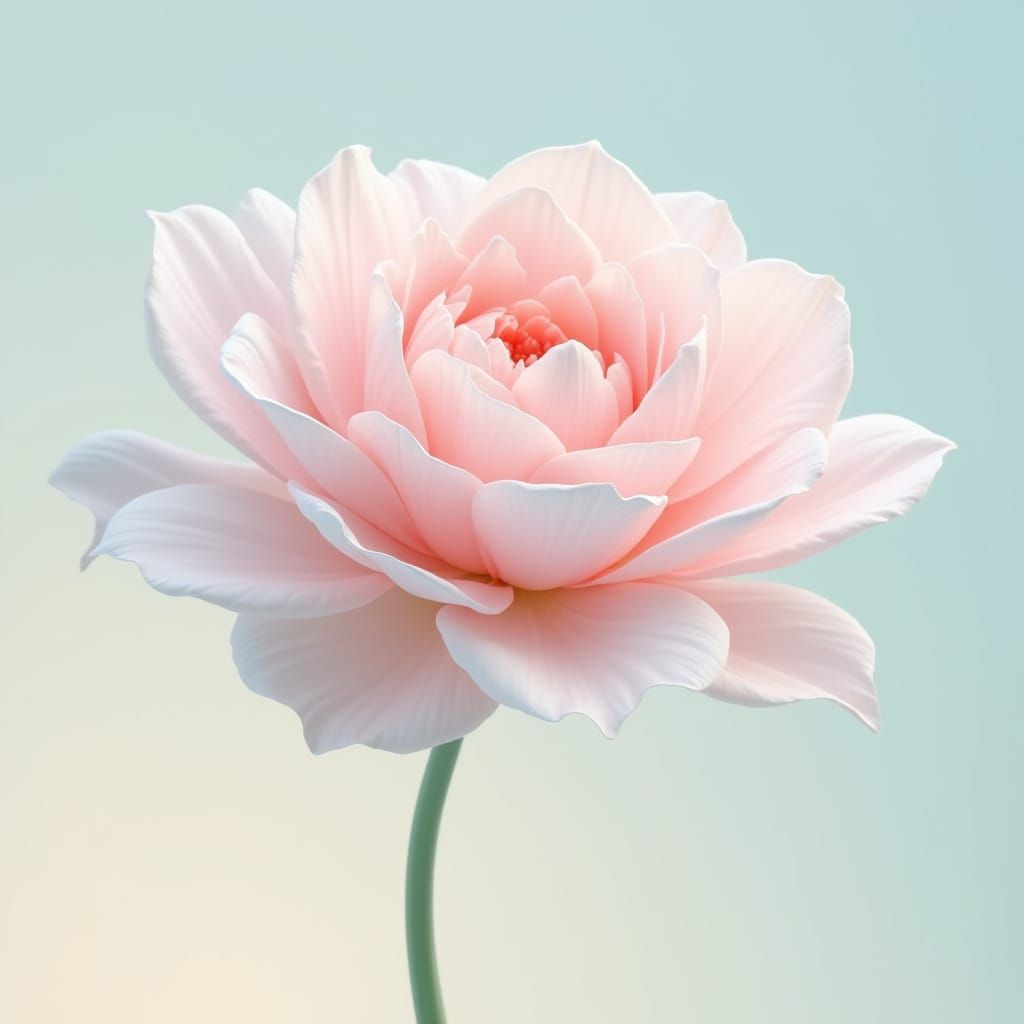 Pastel Blooms in Soft Focus, 3D Rendered Art