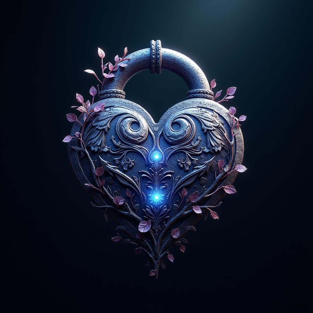 Mystical Heart Lock Concept Art in 8k Resolution