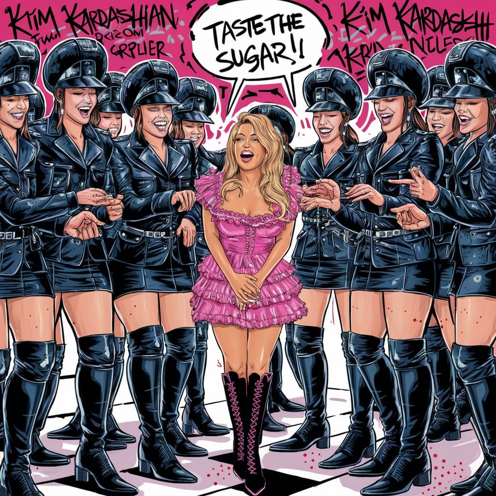 Graffiti-Style Kim Kardashian Clones as Prison Guards