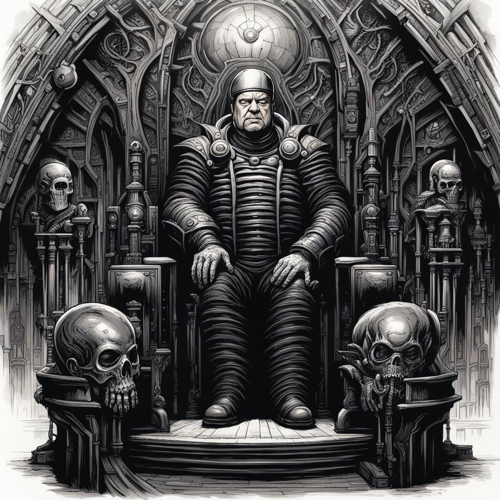 John Goodman in Giger Comic Book Art Style