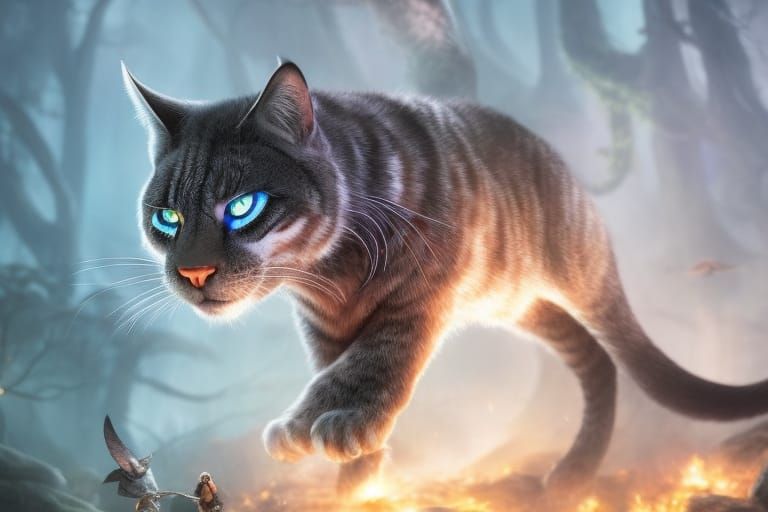 Bio-mechanical Feline Machine in Surreal Style