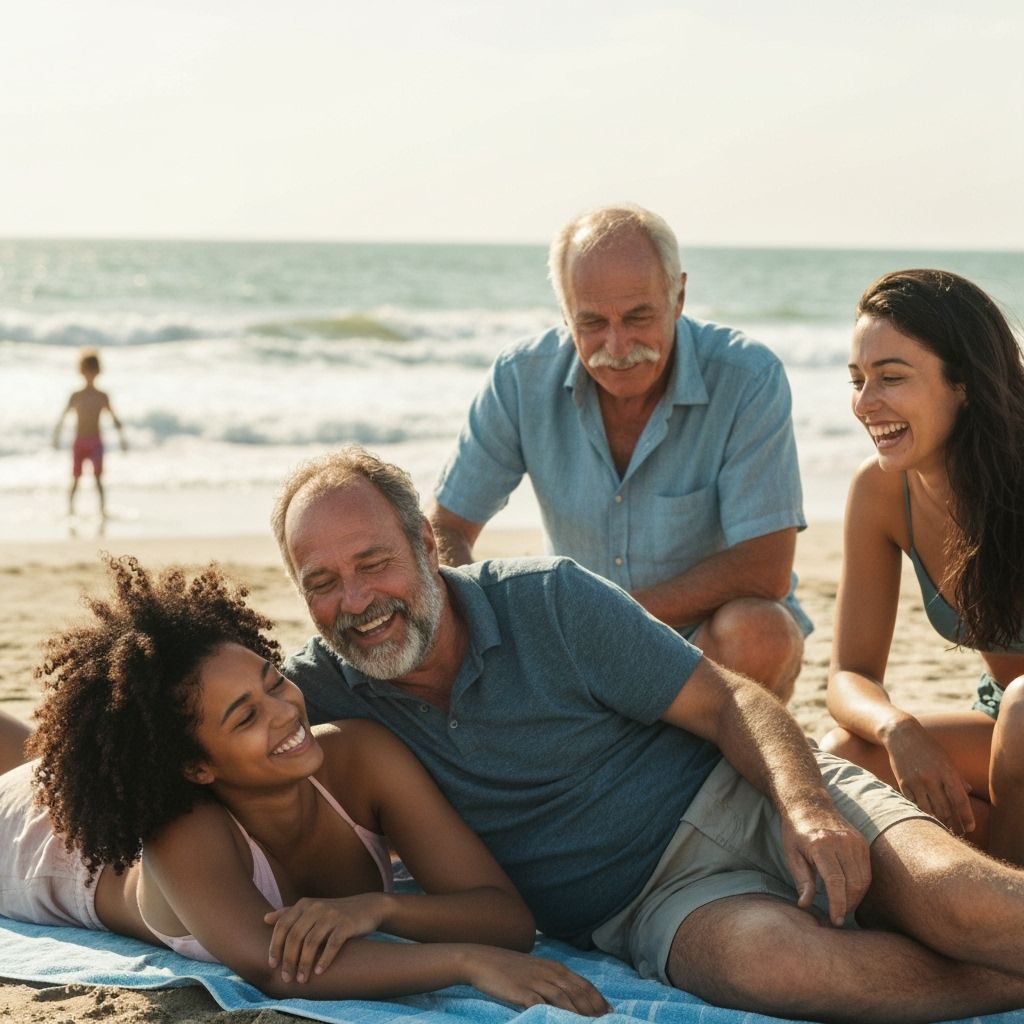 Friends Enjoying Summer Day at the Beach