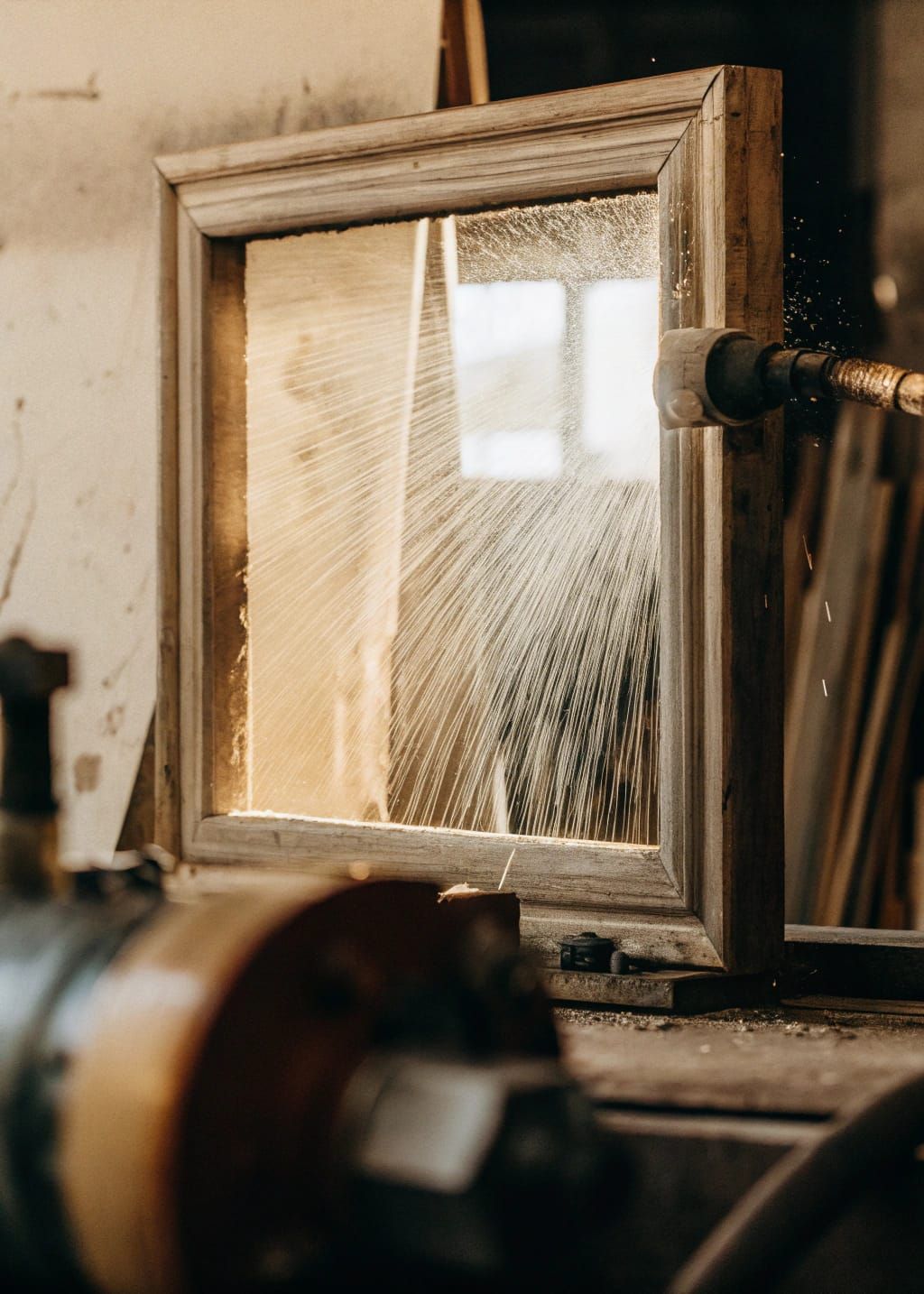 Crumpled Steelwool Pressured Linewaves Shiny Tenebrism