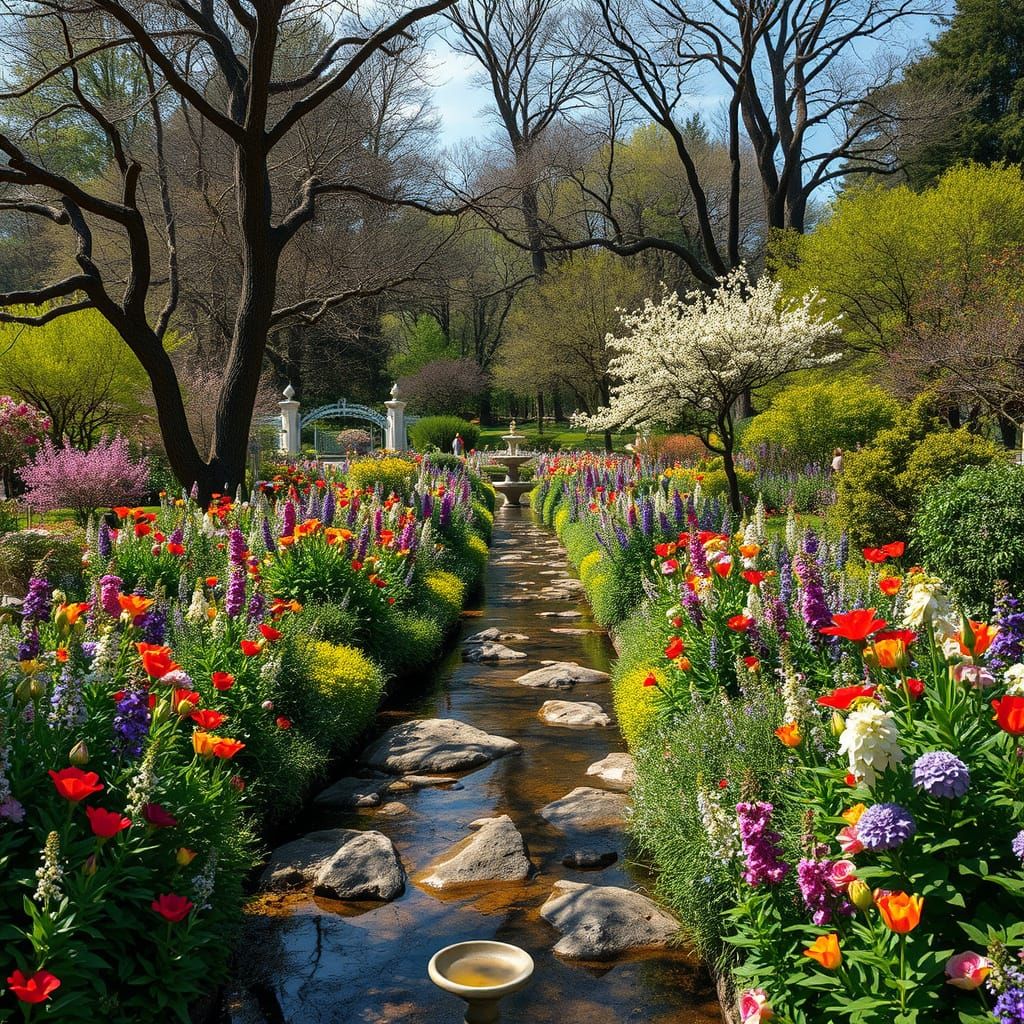 Springtime Paradise in Vibrant Colors