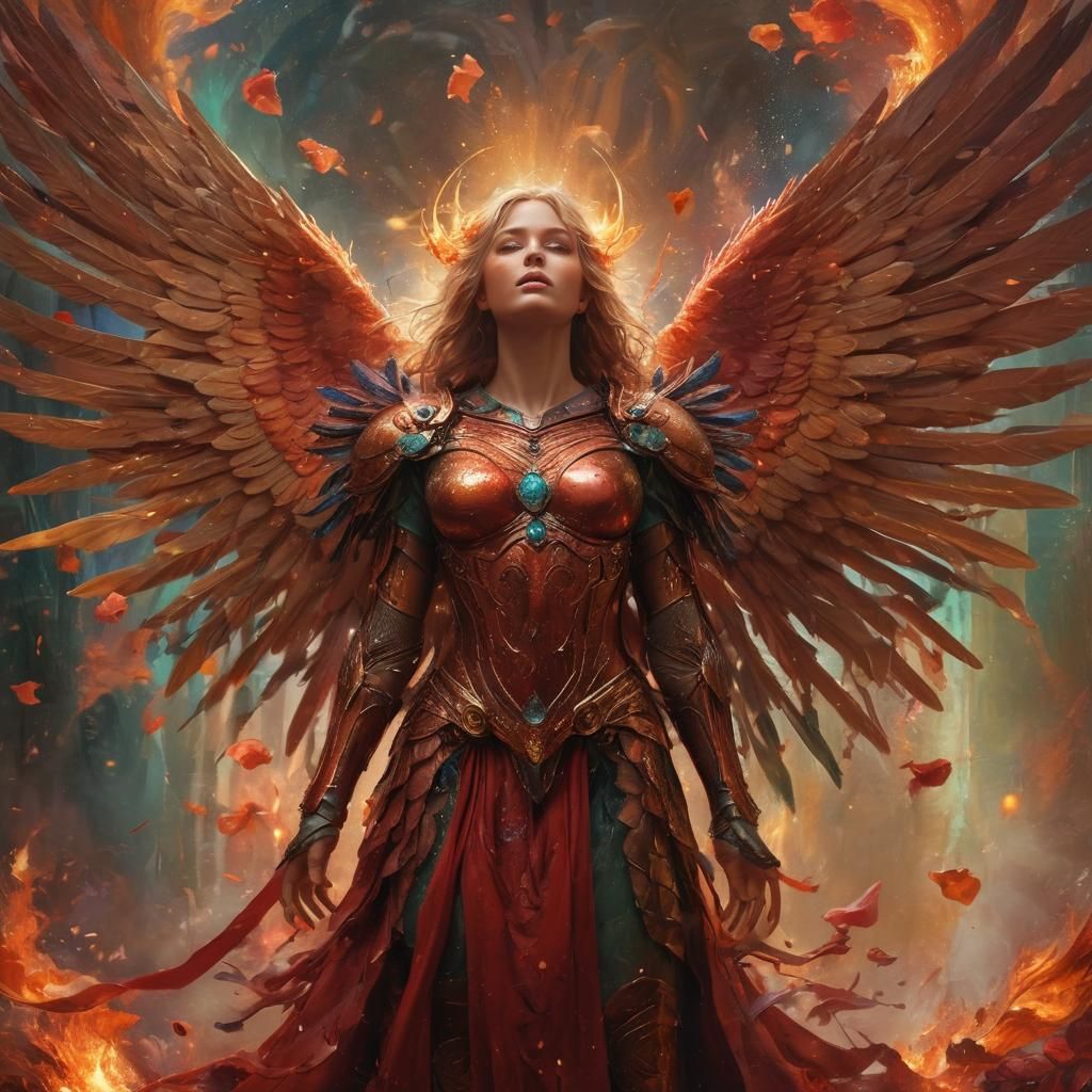 Archangel of Passion in Fiery Vortex