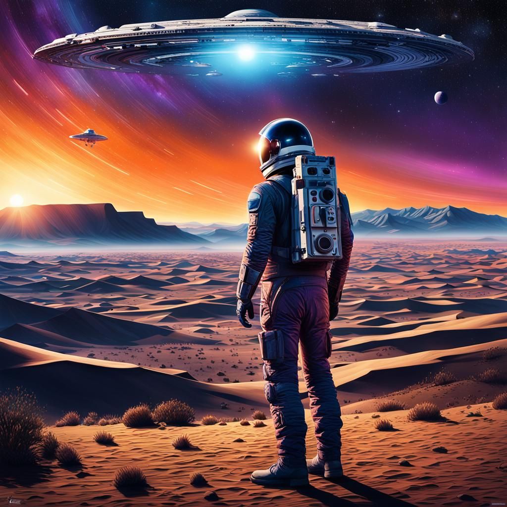 Epic Blockbuster Poster in Vibrant, Deep Blues and Purples