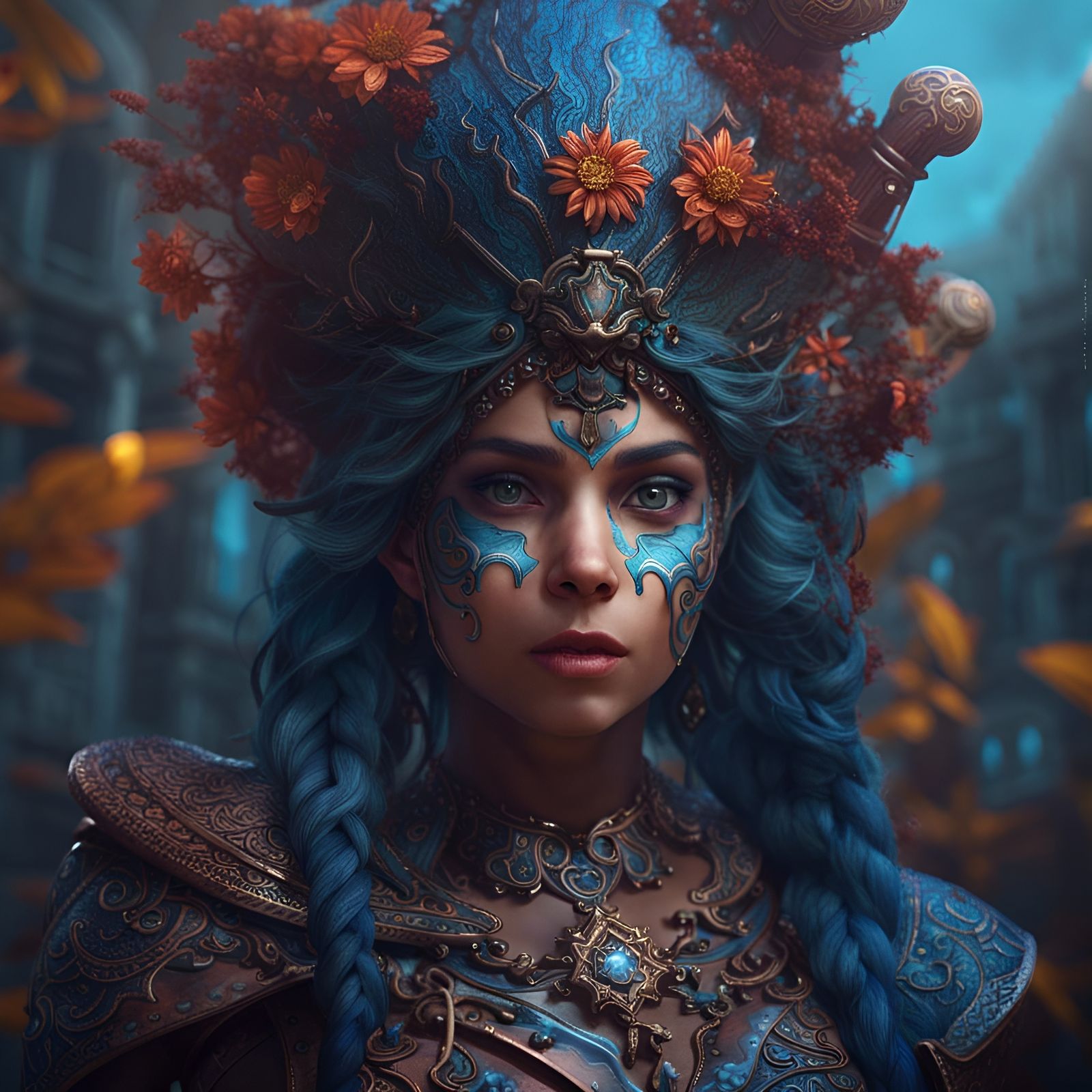 Detailed Matte Painting of Mother Celeste's Face