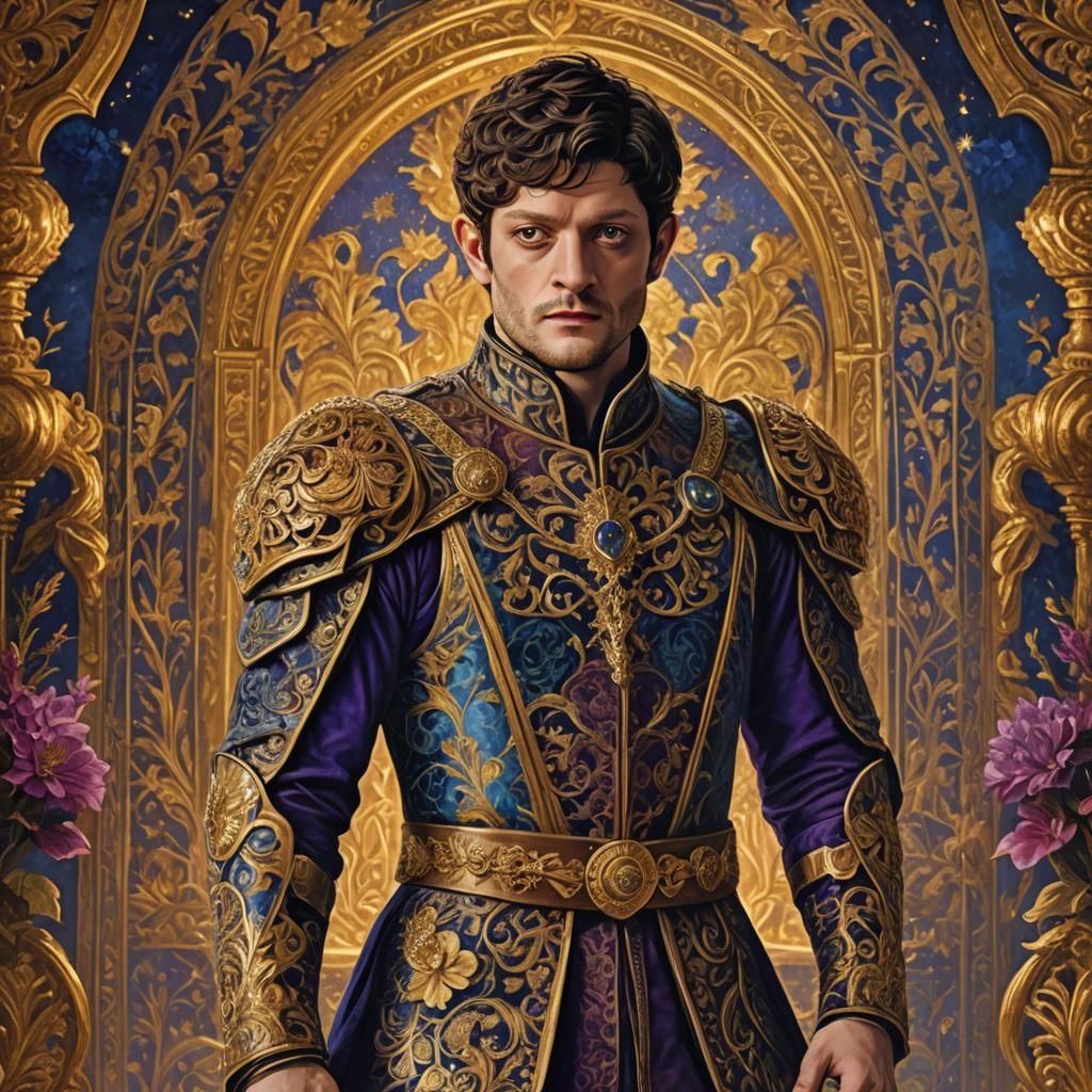 Iwan Rheon as King in Opulent Attire