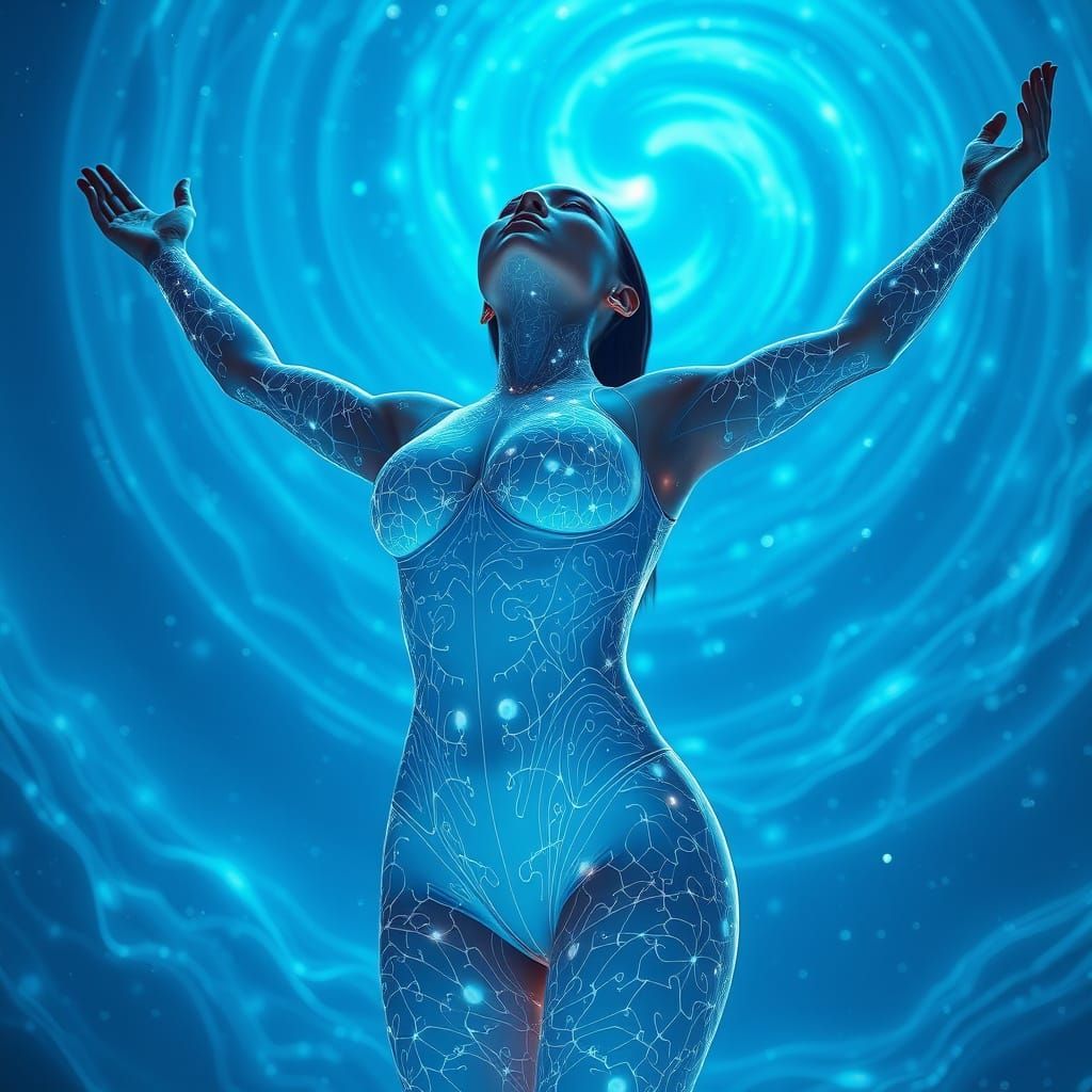 Futuristic Goddess of Cosmic Worship