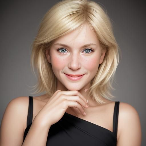 Smiling Woman Proposing: Professional Color Portrait