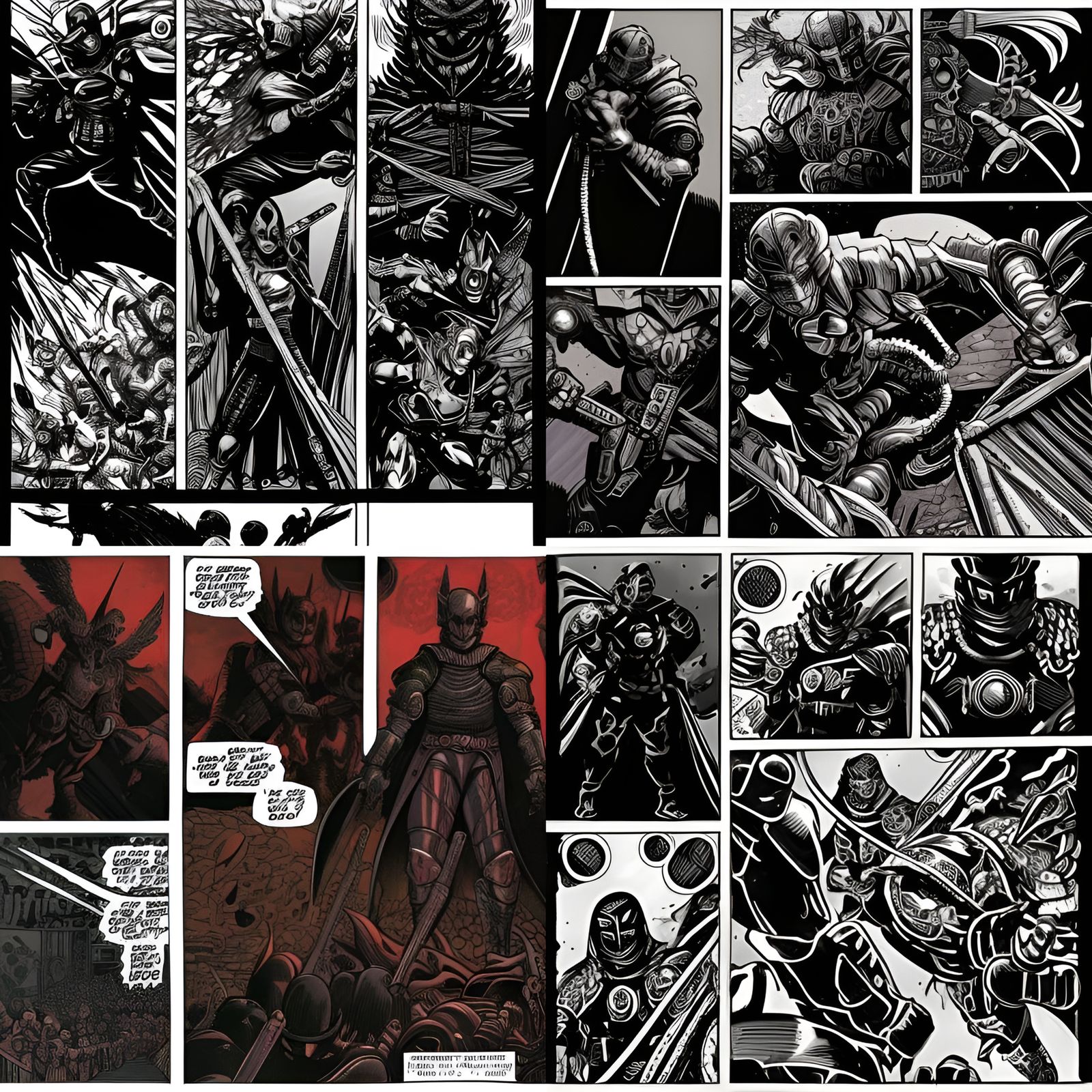 Intricately Detailed Knight in Comic Book Style