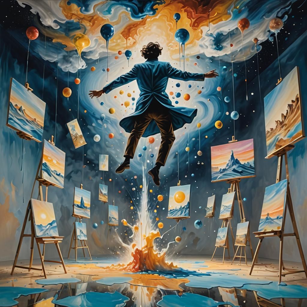Gravity Painter's Surreal Weightless Art in Dreamlike Style