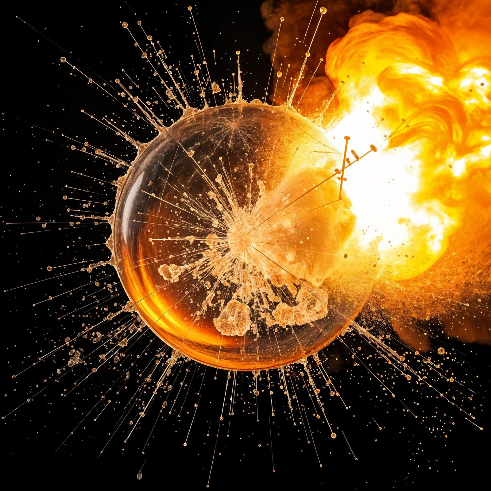 Explosive Impact: Ammonium Nitrate and Fuel in Abstract Styl...