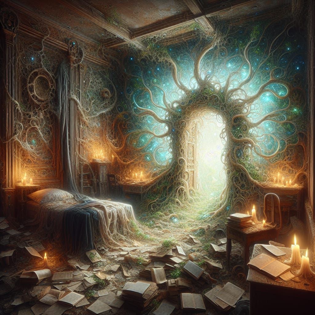 Mystical Portal Opens in Bedroom Wall