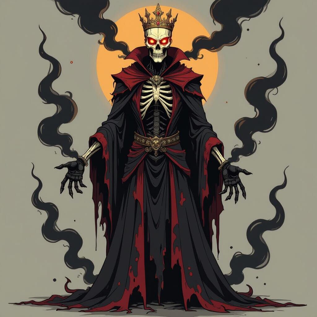 Rotting King Character Design in 2D Animation Style