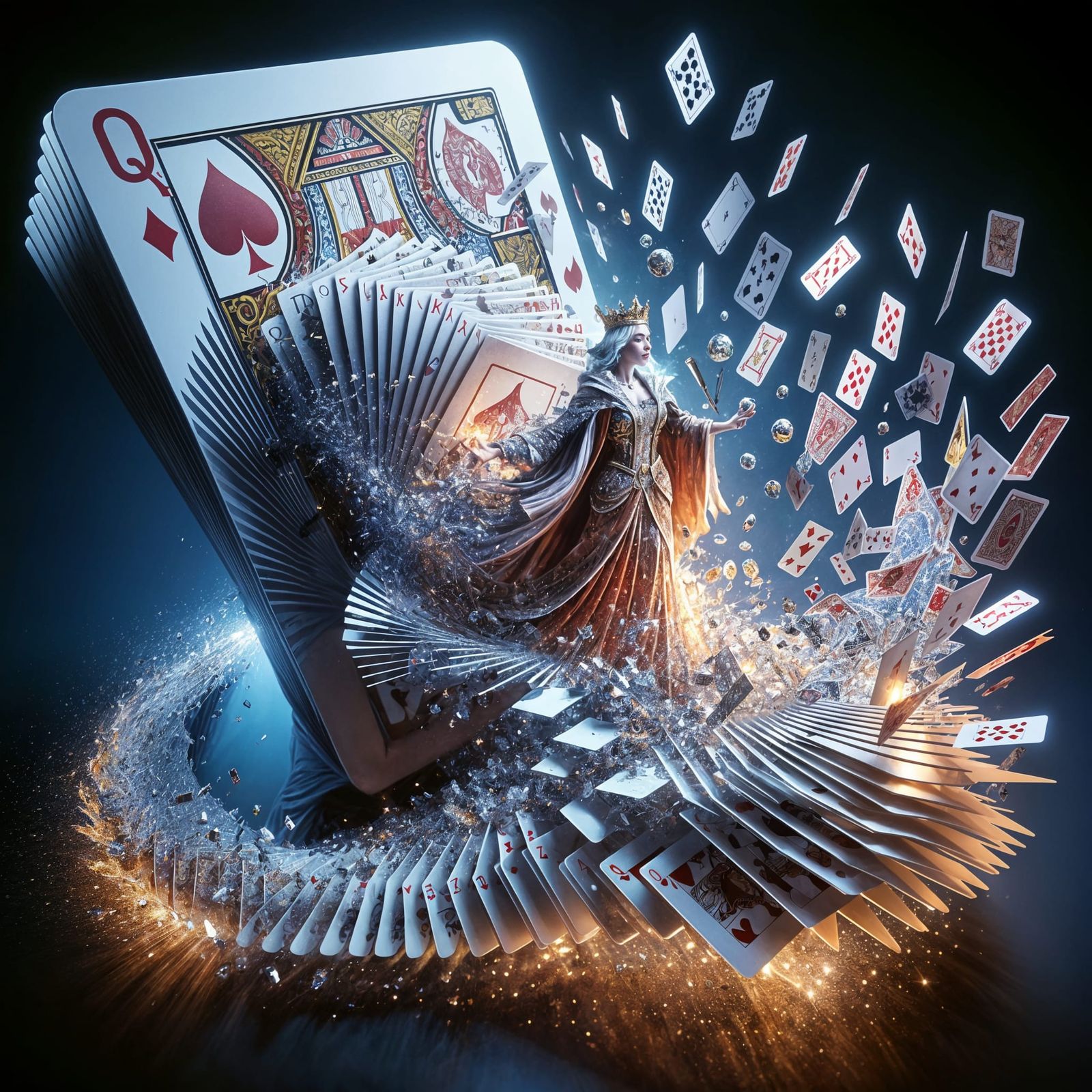 Queen of Spades Concept Art with Eldritch Aura