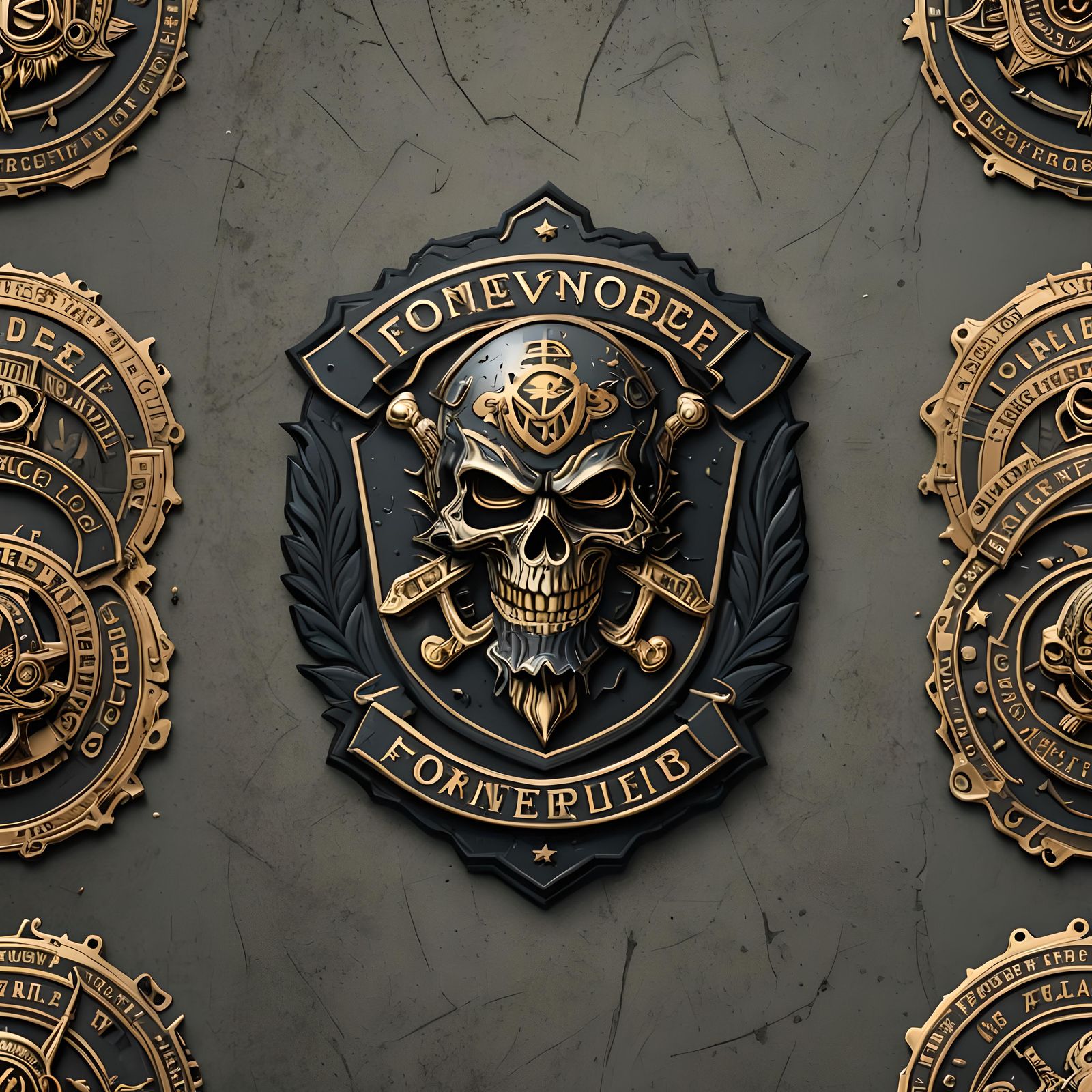 Motorcycle Club Logo: Detailed Matte Painting